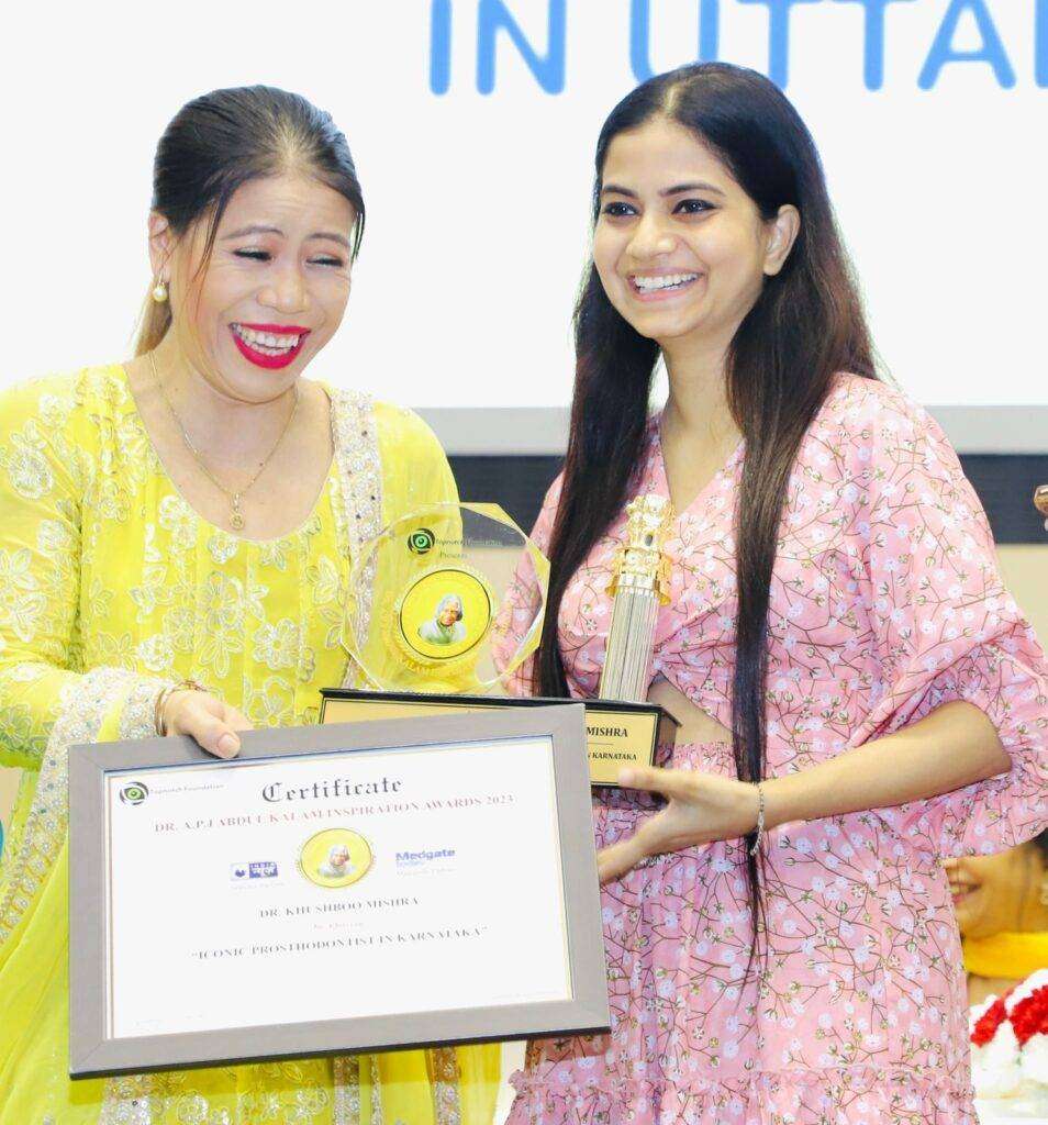 Dr. Khushboo Mishra with Mary Kom